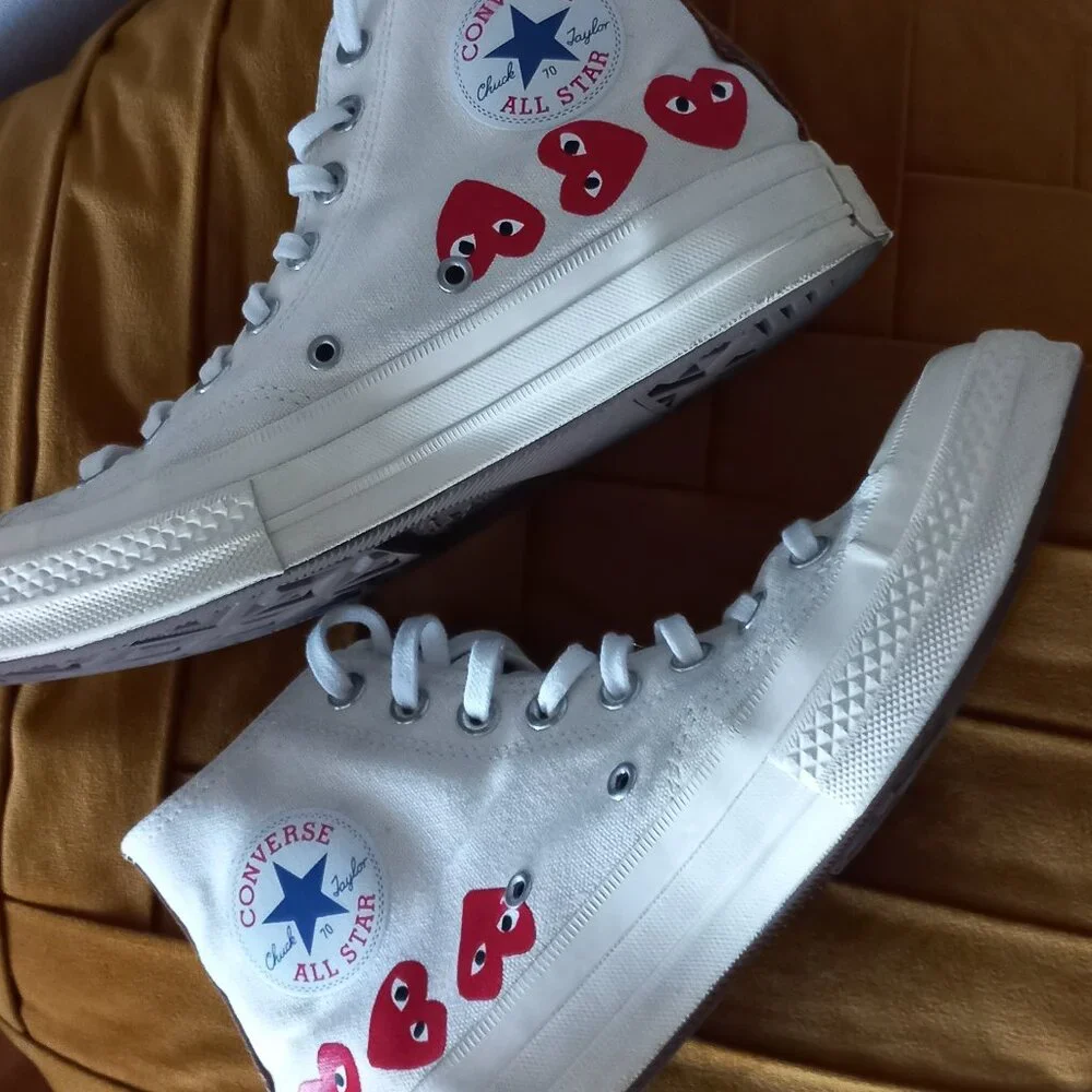 COMME DES GARCONS PLAY X CONVERSE high top sneakers - Picture 4 of 10